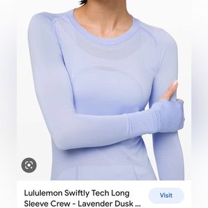 Swiftly tech race length long sleeve purple